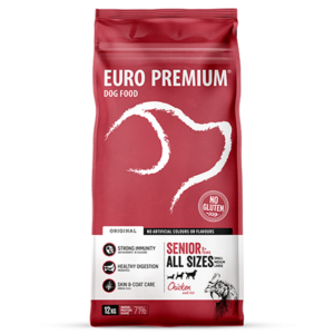 יורו פרימיום סניור עוף כל הגזעים 12 ק״ג (ללא גלוטן)