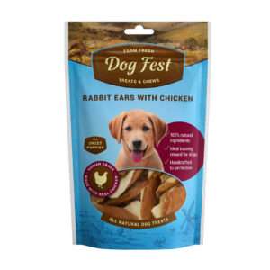 Dog fest - דוג פסט אוזני ארנב עם עוף 90 גר'