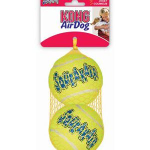 צעצוע לכלב קונג זוג כדורי סקוויקר גדולים - KONG Squeaker Tennis Balls