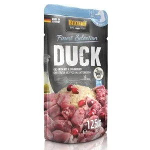 בלקנדו לכלב מחית מזון מלא בפאוץ' ברווז 125גרם