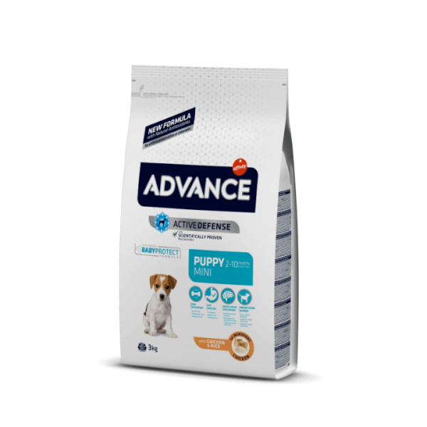 אדוונס לגור כלבים מגזע קטן עוף 3 ק"ג Advance Chicken&Rice For Small Puppy