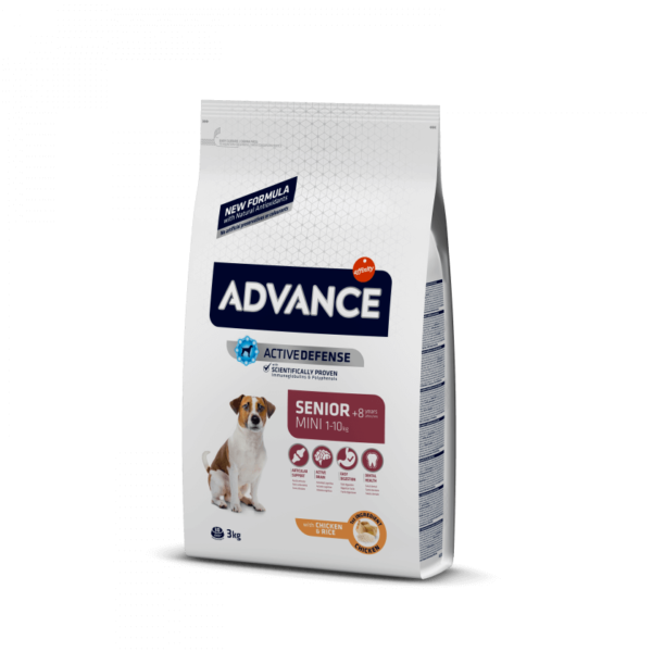 אדוונס לכלב מבוגר מגזע קטן עוף 3 ק"ג 10+ Advance Chicken&Rice For Small Adult Dog