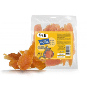 חטיף לכלב 500 גר' פילה עוף מיובש O&B