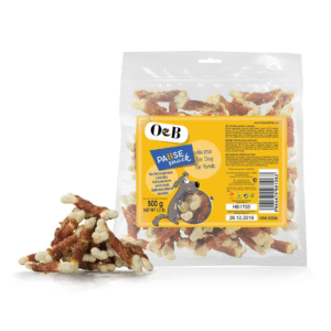 חטיף לכלב 500 גר' עצמות קלציום עם ברווז O&B