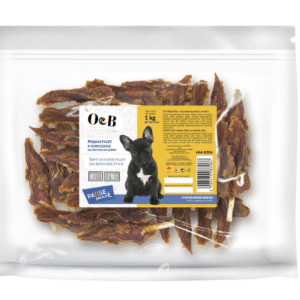 חטיף לכלב 1 ק"ג מקלות עור בציפוי עוף O&B