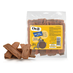 חטיף לכלב 500 גר' חתיכות בקר O&B