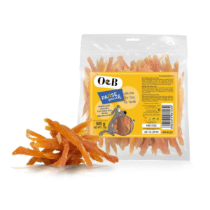 חטיף לכלב 500 גר' רצועות עוף רכות O&B