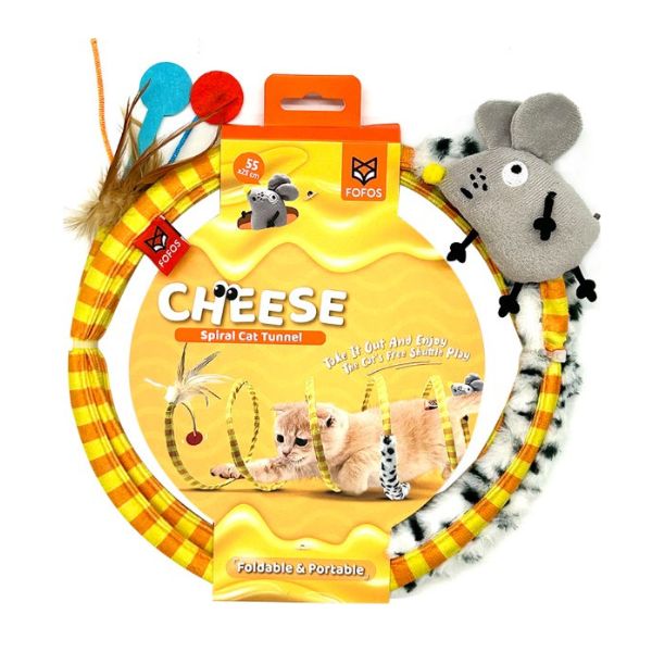 ספירלת מנהרה גבינה לחתול