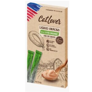 CatLover LIQUID SNACKS חטיף שלוק נוזלי לחתולים נקניקיות כבד וקטניפ