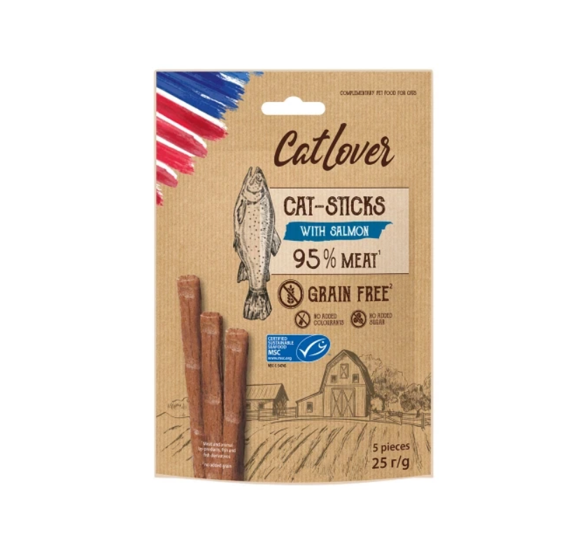 CatLover Cat-Sticks חטיפי מקלות עם סלמון לחתולים