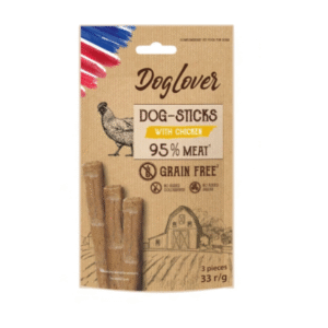 חטיפי עוף לכלבים של DogLover Sticks