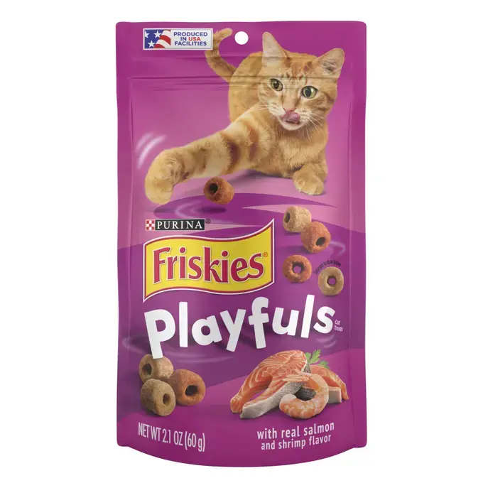 חטיף פריסקיס Playfuls לחתול סלמון ושרימפס
