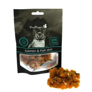 חטיף לחתול סלמון ועור דג פטס פרוג’קט