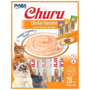 אינאבה צ'ורו מארז עוף שלוקים חטיף לחתול