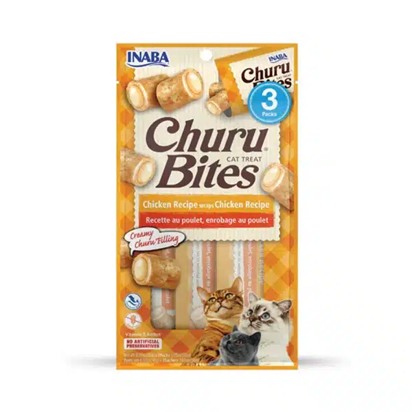 אינאבה צ'ורו בייטס חטיף לחתול עוף Churu Bites