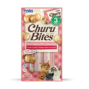 אינאבה צ'ורו בייטס חטיף לחתול טונה וסלמון Churu Bites
