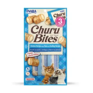 אינאבה צ'ורו בייטס חטיף לחתול עוף טונה וצדפות Churu Bites
