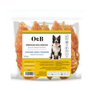 רצועות עוף מיובשות - Chicken Jerky Tenders (OB-2403)