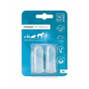 זוג מברשות אצבע מסיליקון לצחצוח שיניים M-Pets