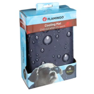 משטחי קירור לכלבים ולחתולים 70*50 ס"מ – Flamingo Cooling Pad Drop Rectangle Grey 