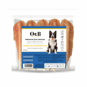 מקל עור מצופה פילה עוף 500 גרם - Chicken Fillet Rawhide Stick (PR-2410)