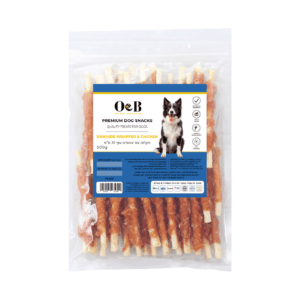 מקלות עור עטופים עוף 30 ס"מ 500 גרם - Rawhide Wrapped Chicken (PR-3530)
